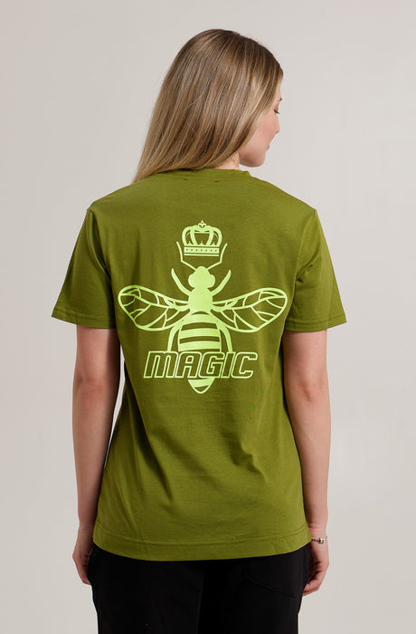 MagicBee Back Logo Tee - Khaki