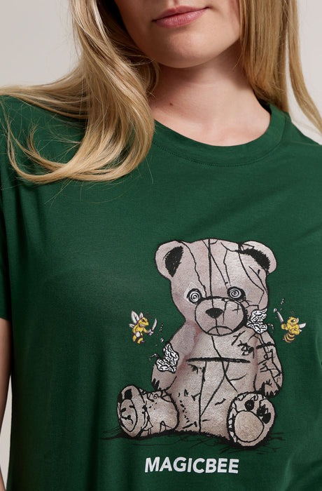 MagicBee Unisex Reflective Teddy Tee - Green (Special Edition)