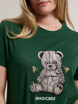 MagicBee Unisex Reflective Teddy Tee - Green (Special Edition)