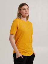 MagicBee Gold Embroidered Tee - Orange