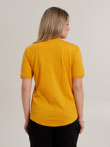 MagicBee Gold Embroidered Tee - Orange