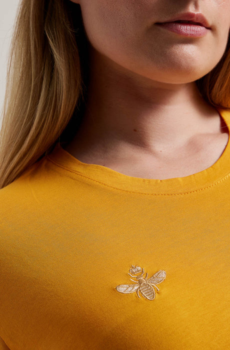 Camiseta bordada en oro MagicBee - Naranja