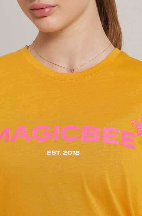 MagicBee Printed Logo Tee - Orange