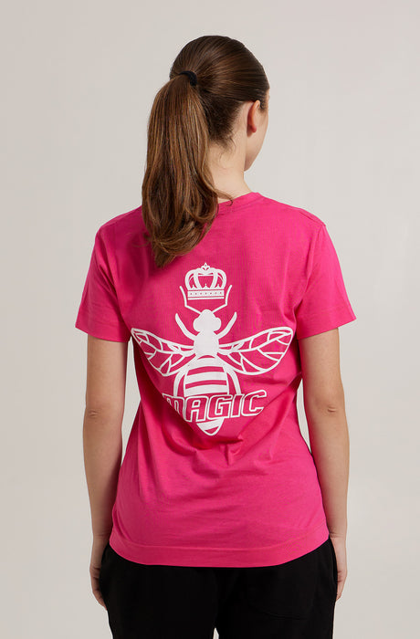 MagicBee Back Logo Tee - Fuchsia