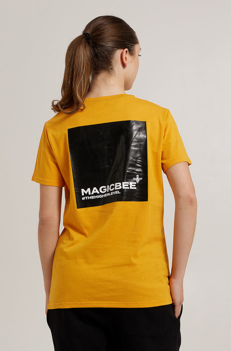 Camiseta com fita em relevo MagicBee - branca