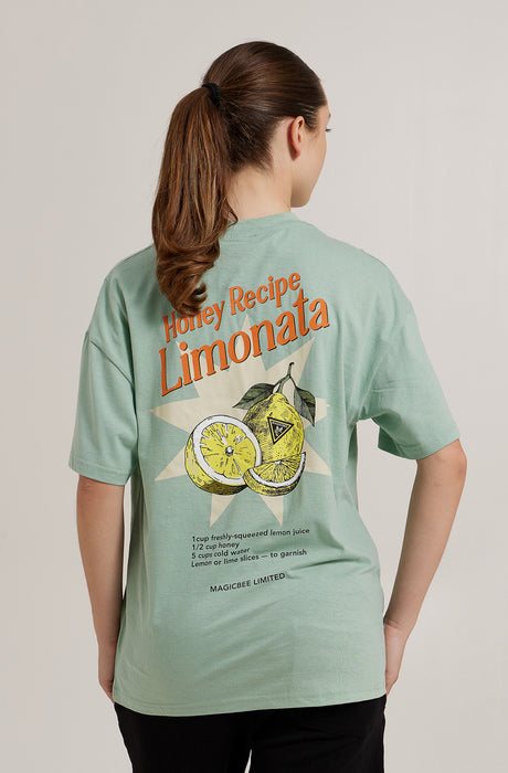 Camiseta Limonata Oversized Unisex MagicBee - Pistacho (Edición Limitada)