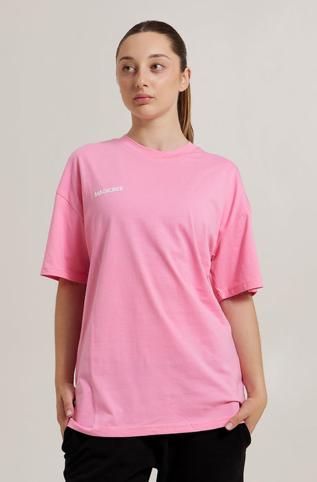 MagicBee Camiseta Cherry Unisex Oversized - Rosa (Edición Limitada)