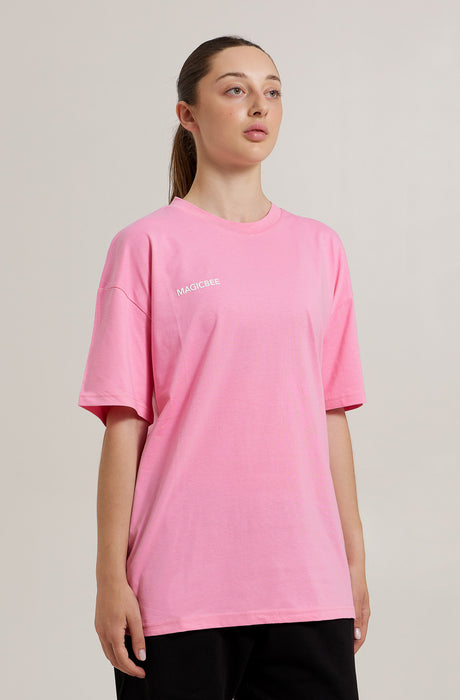 MagicBee Camiseta Cherry Unisex Oversized - Rosa (Edición Limitada)