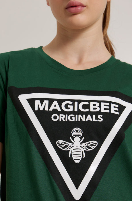 MagicBee Triangle Logo Tee - Green