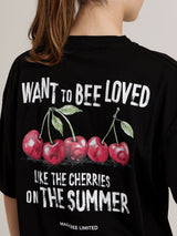 MagicBee Unisex Oversized Cherry Tee - Black (Limited Edition)