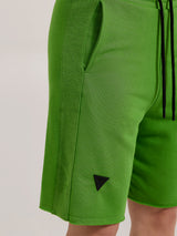 MagicBee Reverse Cotton Side Tape Shorts - Neon Yellow