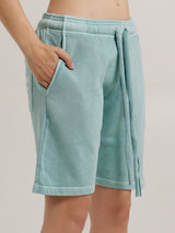 MagicBee Stone Washed Bestickte Logo-Shorts - Veraman