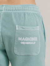 MagicBee Stone Washed Bestickte Logo-Shorts - Veraman