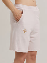 MagicBee Gold Embroidered Shorts - Powder Pink