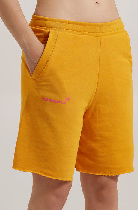 Pantalones cortos con logo estampado MagicBee - Naranja