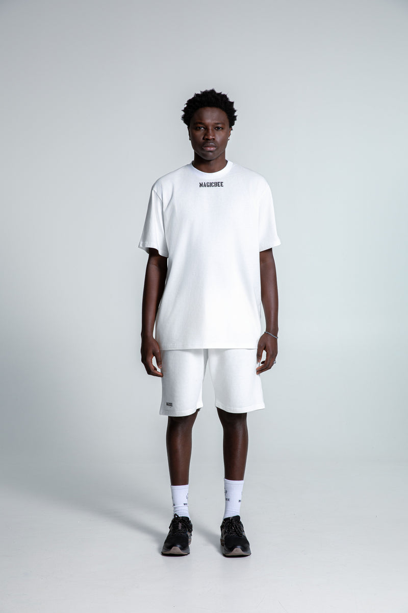 MagicBee Matt Logo Shorts - Off White