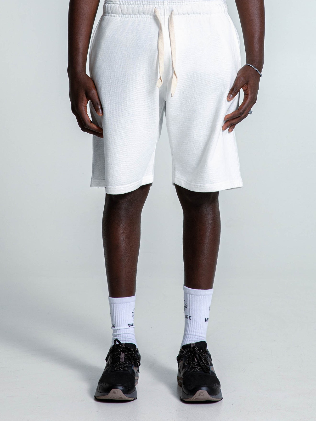 MagicBee Matt Logo Shorts - Off White
