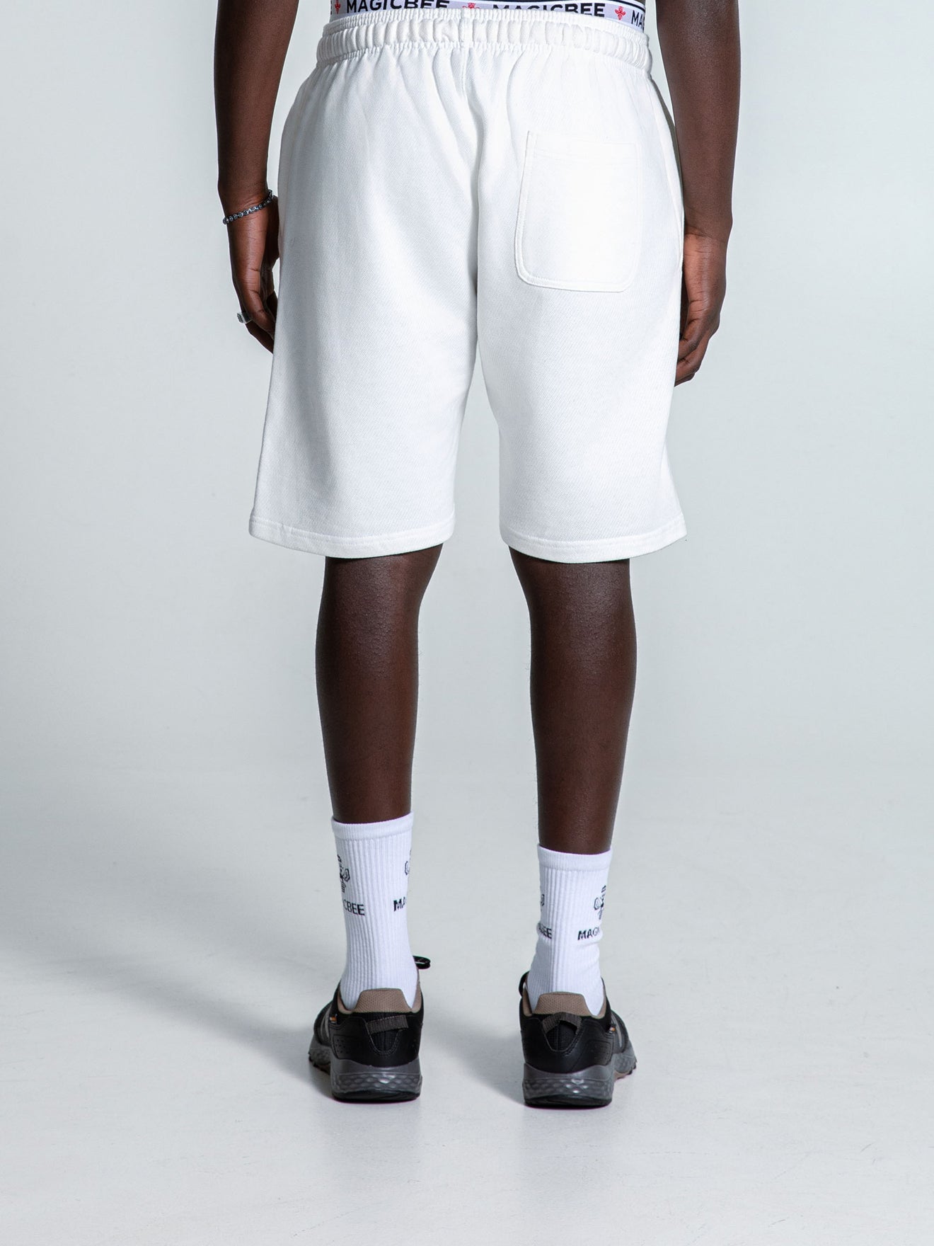 MagicBee Matt Logo Shorts - Off White