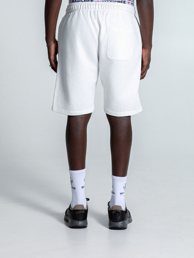MagicBee Matt Logo Shorts - Off White