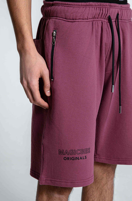 MagicBee Originals Logo Shorts - Burgundy