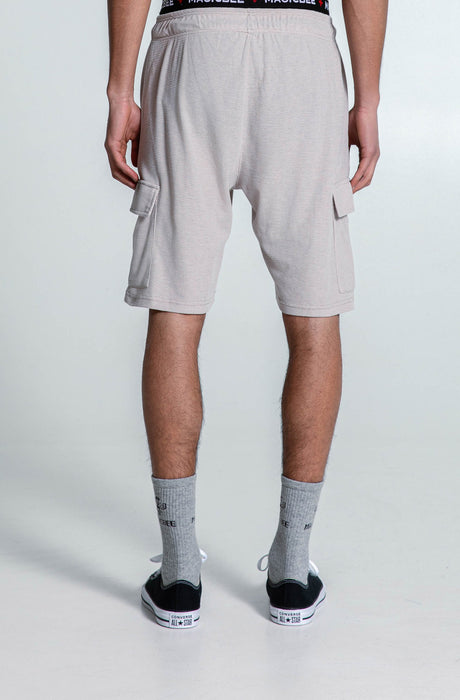 MagicBee Waffle Cargo Shorts - Beige