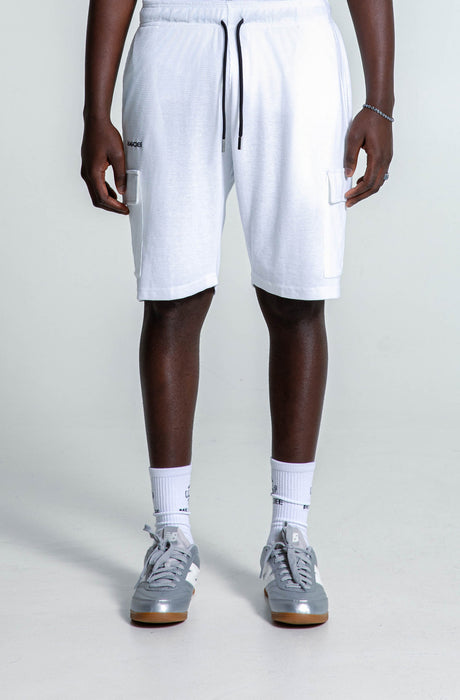 MagicBee Waffle Cargo Shorts - Off White