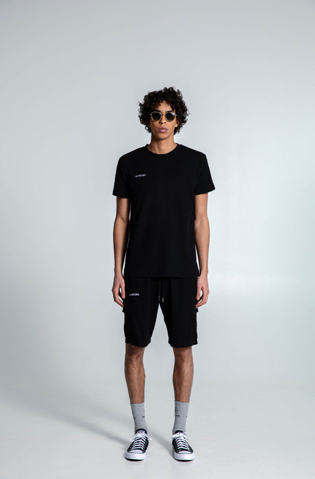 MagicBee Waffle Cargo Shorts - Black