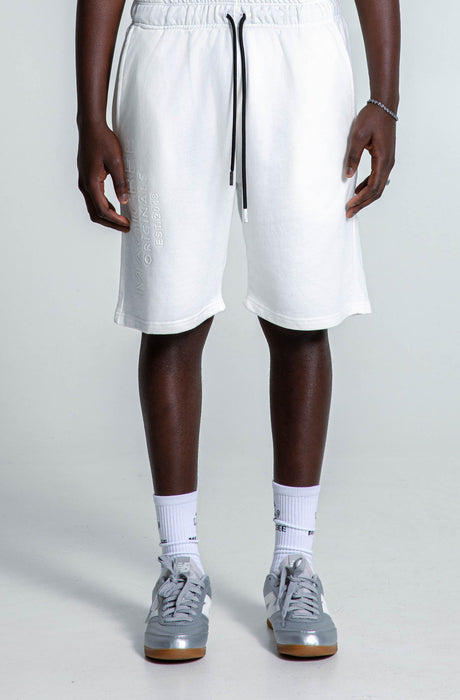 MagicBee Originals Embossed Logo Shorts - Off White