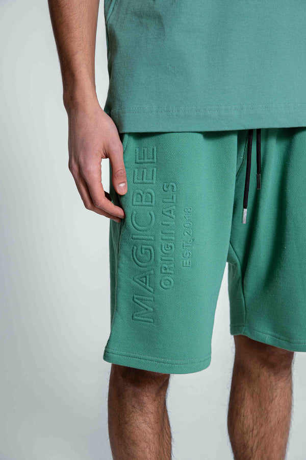 MagicBee Originals Embossed Logo Shorts - Light Green