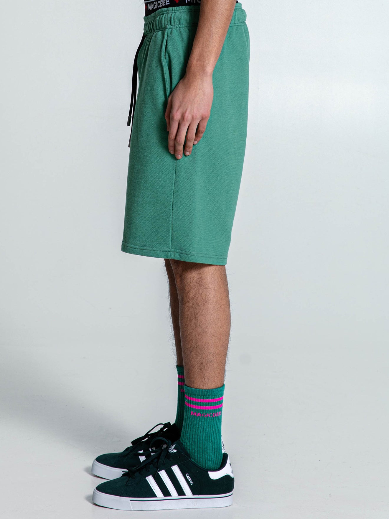 MagicBee Originals Embossed Logo Shorts - Light Green
