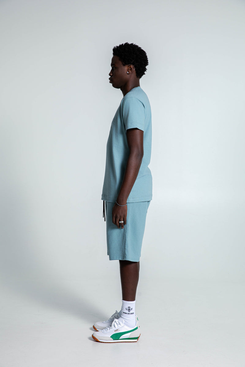 MagicBee Originals Embossed Logo Shorts - Light Blue