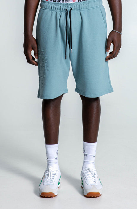 MagicBee Originals Embossed Logo Shorts - Light Blue