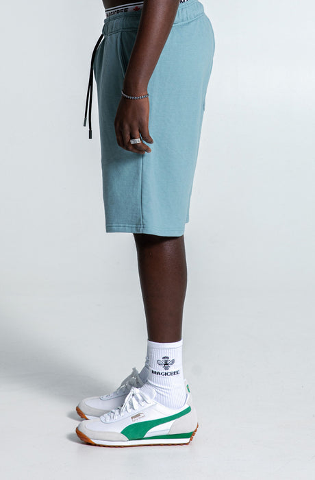 MagicBee Originals Embossed Logo Shorts - Light Blue