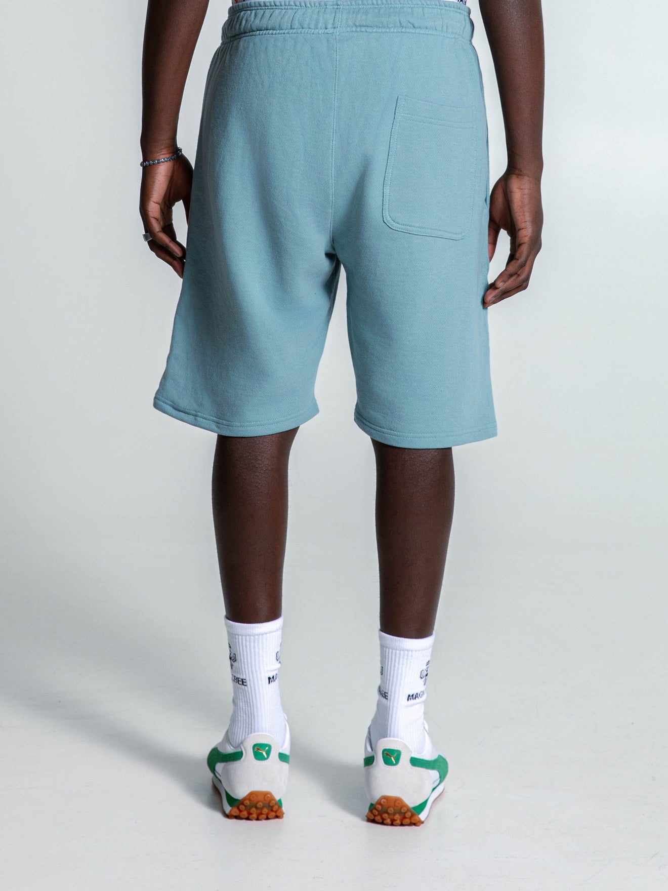 MagicBee Originals Embossed Logo Shorts - Light Blue