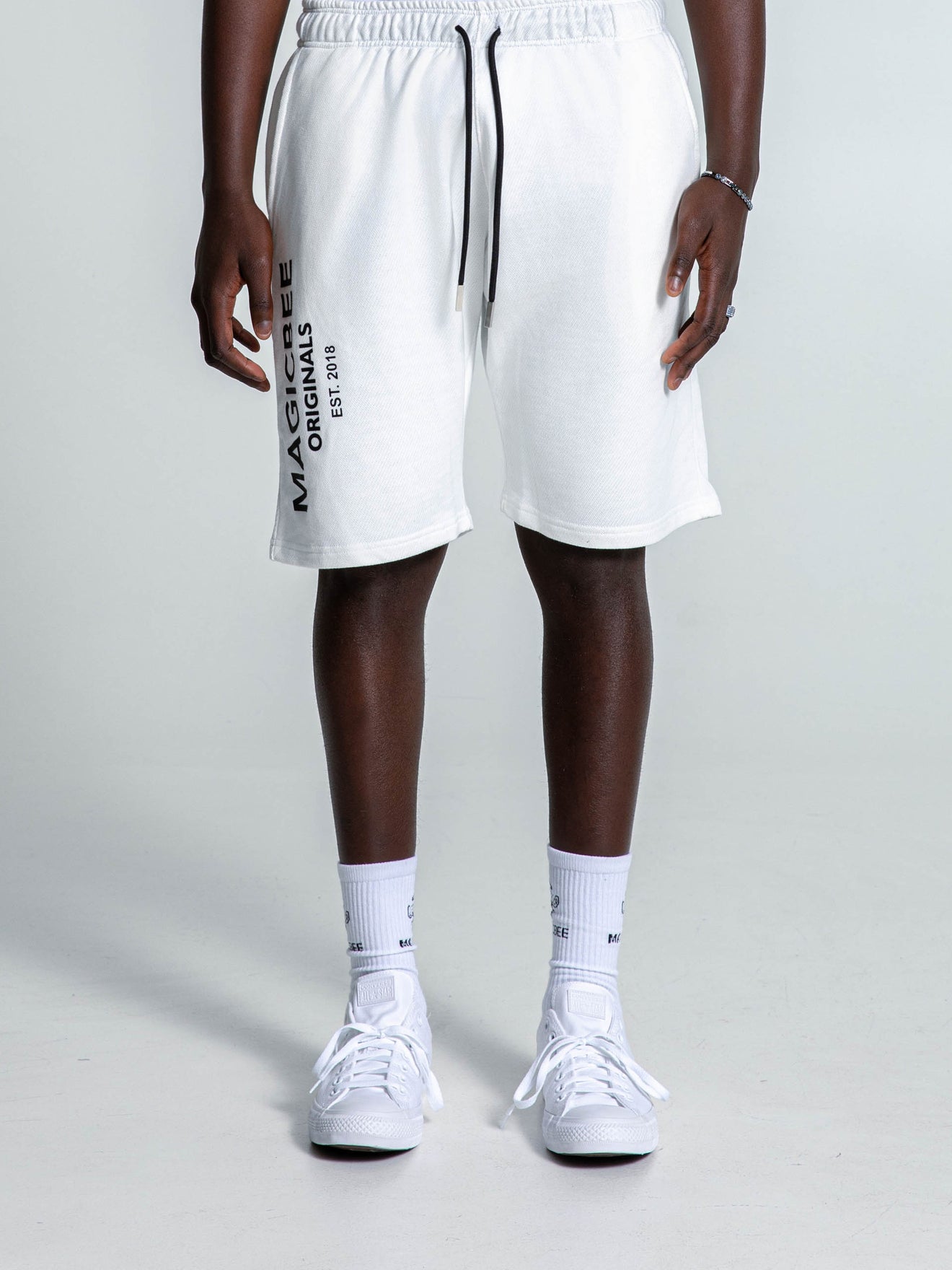 MagicBee Originals Logo Shorts - Off White