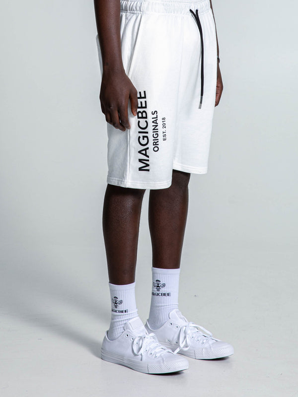 MagicBee Originals Logo Shorts - Off White