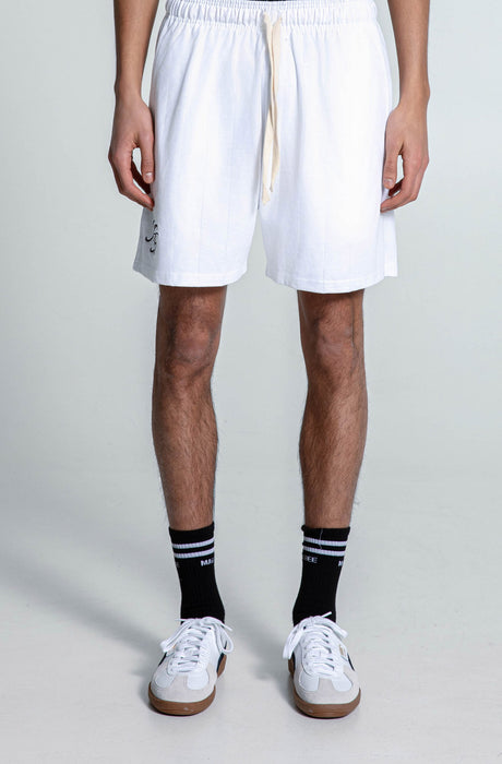 MagicBee Embroidered Golf Logo Shorts - Off White