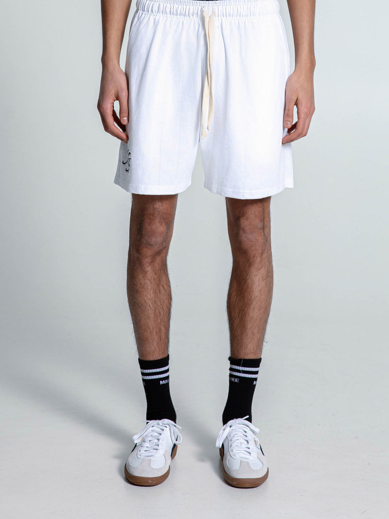 MagicBee Embroidered Golf Logo Shorts - Off White