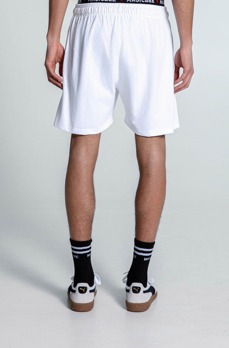 MagicBee Embroidered Golf Logo Shorts - Off White