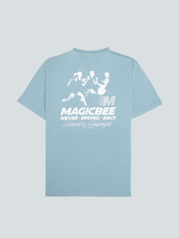 MagicBee Never Ending Race Tee - Light Blue