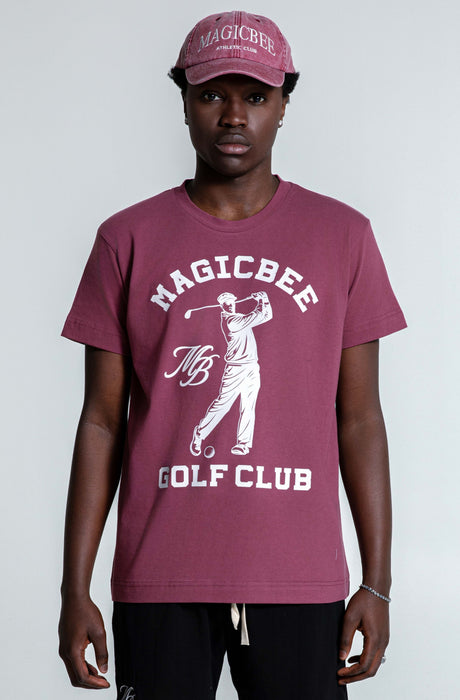 MagicBee Golf Logo Tee - Burgundy