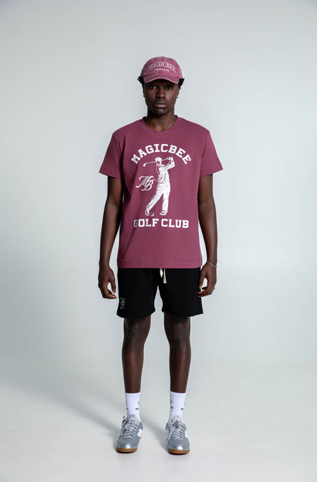 MagicBee Golf Logo Tee - Burgundy