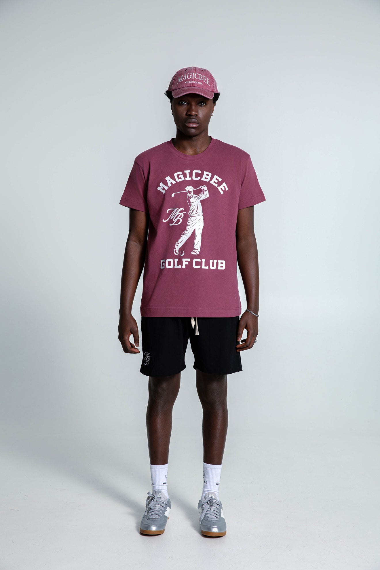 MagicBee Golf Logo Tee - Burgundy