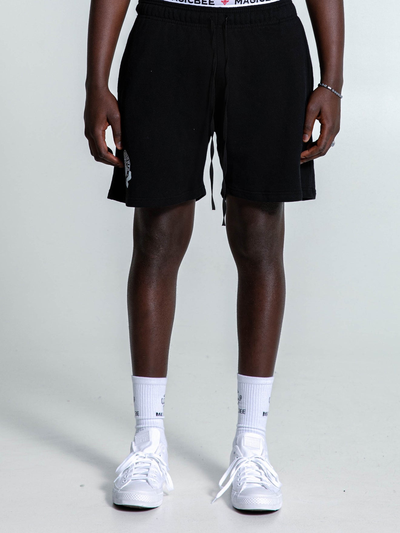 MagicBee Collegiate Logo Shorts - Black