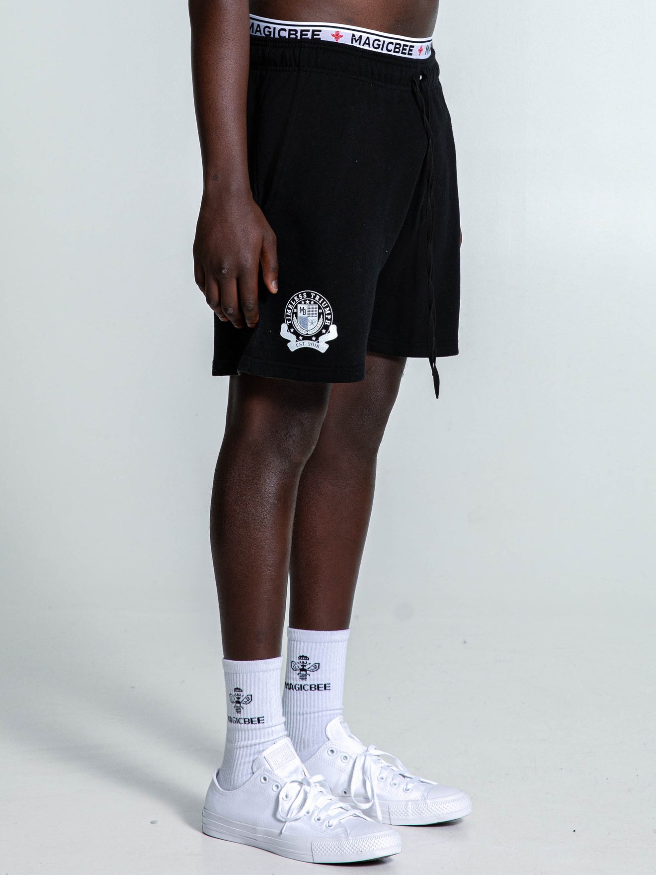 MagicBee Collegiate Logo Shorts - Black