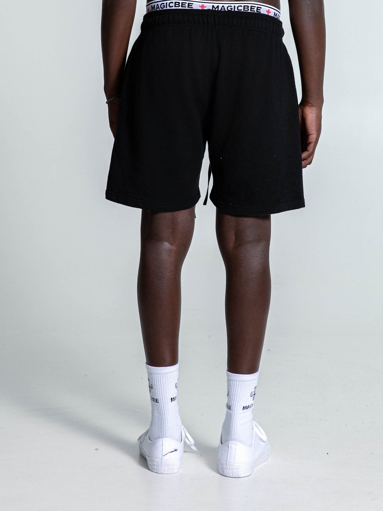 MagicBee Collegiate Logo Shorts - Black