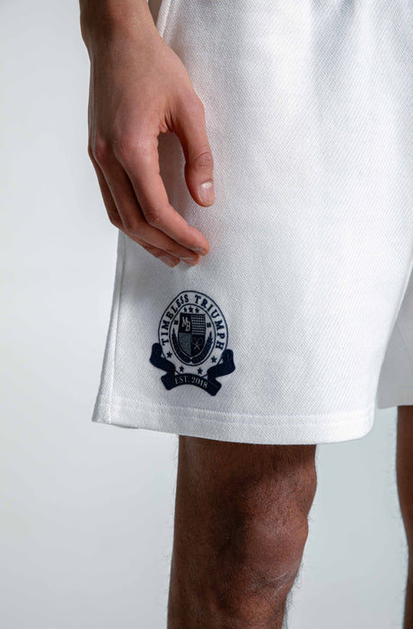 MagicBee Collegiate Logo Shorts - Off White