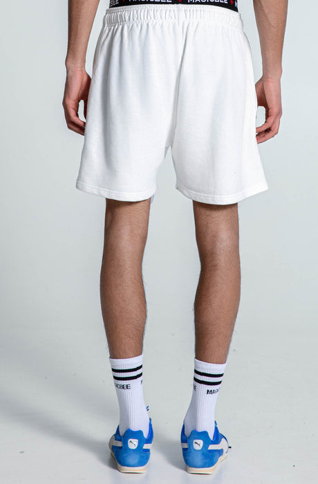 MagicBee Collegiate Logo Shorts - Off White