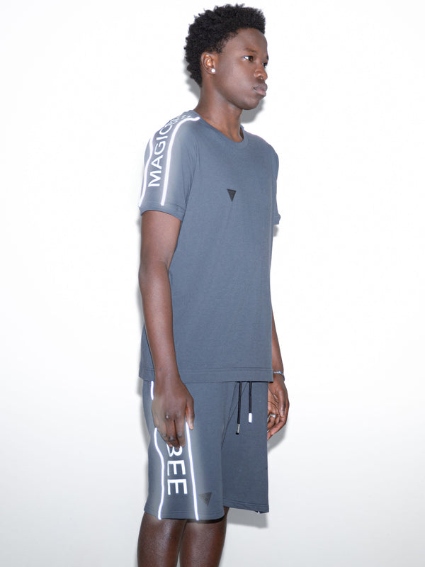 MagicBee Reflected Logo Tape Tee - Anthracite (Special Edition