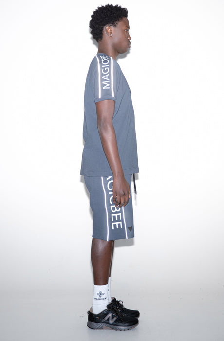 MagicBee Reflected Logo Tape Shorts - Anthracite (Special Edition)